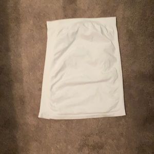 Tight white tube top